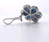 Creolen 585 Gelbgold mit Diamant & Saphir - Bild 6