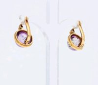 Ohrstecker 750 Gold Amethyst 3,56 ct Diamant - Bild 5