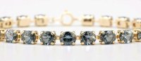 Tennisarmband 585 Gelbgold mit Topas - Bild 1
