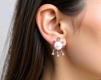 Creolen 585 Gelbgold mit Diamant - Bild 1
