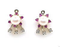 Creolen 585 Gelbgold mit Diamant - Bild 2