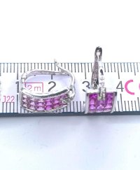 Ohrringe Creolen 750 Gold Diamant Rubin 1,8 ct - Bild 6