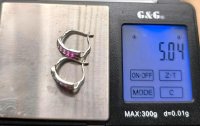 Ohrringe Creolen 750 Gold Diamant Rubin 1,8 ct - Bild 7