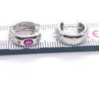 Creolen 585 Gelbgold mit Diamant & Rubin - Bild 4