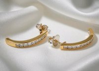 Ohrringe 585 Gelbgold 0,9 ct Diamant Stecker - Bild 3