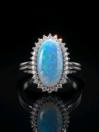 Ring 750 Gold Diamant 0,5 ct & Opal - Bild 1