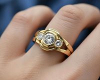 Diamantring 750 Gold 0,5 ct - Bild 2