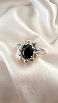 Ring 750 Gold Diamant 0,4 ct Saphir - Bild 3