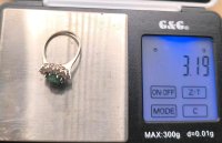 Ring 750 Gold mit Smaragd 1,5 ct und Diamant 0,8 ct - Bild 8