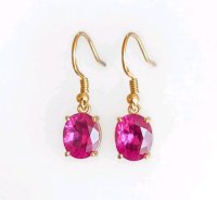 Ohrringe 750 Gold Creolen Rubin 7,86 ct - Bild 2