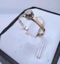 Verlobungsring 750 Weißgold 0,11 ct Diamant - Bild 1