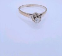 Verlobungsring 750 Weißgold 0,11 ct Diamant - Bild 4