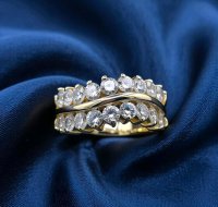 Infinity Memorie Ring 585 Gold 1ct Diamant H-J - Bild 3