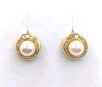 Creolen 750 Gold Wempe 1ct Diamant Perle - Bild 8