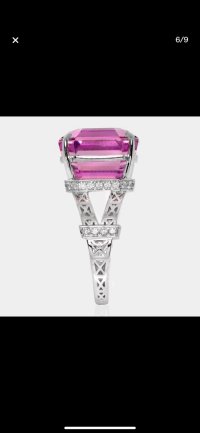 Verlobungsring 585 Gold Kunzit 16,3 ct Diamant - Bild 3