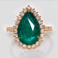 Verlobungsring 585 Gold Smaragd Diamant 4,49 ct - Bild 1