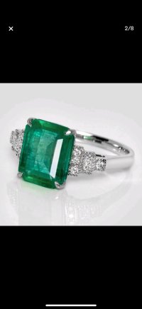 Verlobungsring 585 Gold mit 3,48 ct Smaragd & Diamant - Bild 10