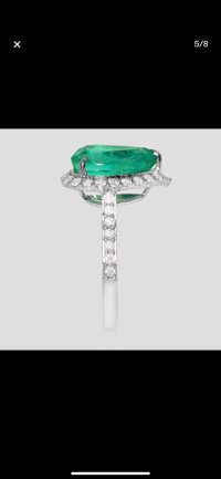 Ring 585 Gold Smaragd 4,27 ct Diamant - Bild 6
