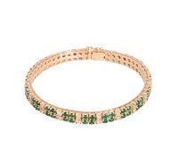 Armreif 585 Gold Smaragd 3,5ct Diamant 1ct - Bild 5