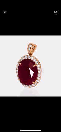 Anhänger 585 Gold mit 6,51 ct Rubin & Zertifikat - Bild 4