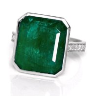 Ring 585 Gold Smaragd Diamant 11,48 ct Verlobung - Bild 1