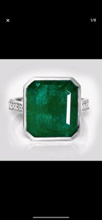 Ring 585 Gold Smaragd Diamant 11,48 ct Verlobung - Bild 3