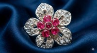 Antiker Goldring 585 mit Diamant & Rubin - Bild 6