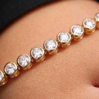 Tennisarmband 750 Gold 2,8 ct Diamant 18 cm - Bild 1