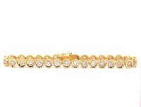 Tennisarmband 750 Gold 2,8 ct Diamant 18 cm - Bild 2