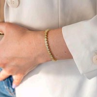 Tennisarmband 750 Gold 2,8 ct Diamant 18 cm - Bild 4