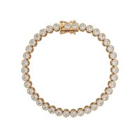 Tennisarmband 750 Gold 2,8 ct Diamant 18 cm - Bild 8