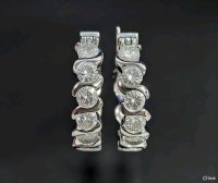 750 Gold Ohrringe 2,2 ct Labor-Diamanten - Bild 9