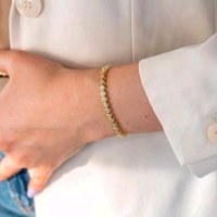 Tennisarmband 750 Gold 2,3 ct Diamanten - Bild 2