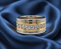 Eternity-Ehering 750 Gold mit 2 ct Diamanten - Bild 3