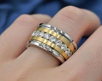 Eternity-Ehering 750 Gold mit 2 ct Diamanten - Bild 6