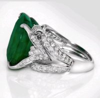 Verlobungsring 585 Gold Smaragd Diamant - Bild 1