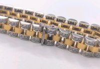 President Armband 585 Gold 4,5 ct Diamanten 46g - Bild 1