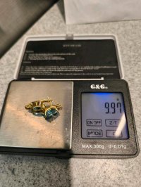 750 Gold Ohrringe Blautopas Diamanten - Bild 4
