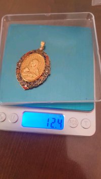 Anhänger Kreuz 21 Karat Gold 875 Jesus Maria 6×4,5cm - Bild 5