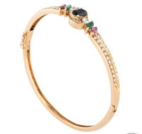 Armreif 750 Gelbgold Diamant Saphir Rubin Smaragd - Bild 8