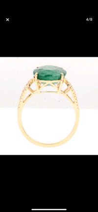 Verlobungsring 585 Gold mit Smaragd & Diamant - Bild 8