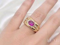 Ring 750 Gold Rubin 1 ct Diamant 0,05 ct - Bild 5