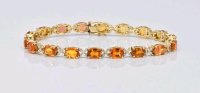 Armreif 750 Gold mit Saphir und Diamant 18,10 ct - Bild 7