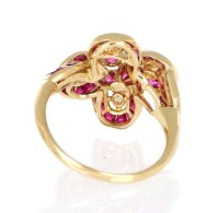 Ring 750/18K Gold 2,8 ct Diamant Rubin Ehering - Bild 8