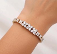 Tennisarmband 750 Gold mit 2 ct Diamanten - Bild 1