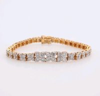 Tennisarmband 750 Gold mit 2 ct Diamanten - Bild 4