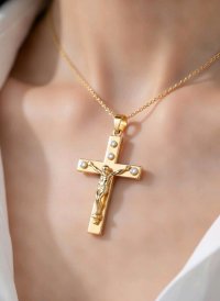 Kreuz-Anhänger 585 Gold mit 0,6 ct Diamant - Bild 4