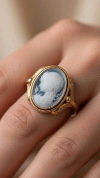 Barock-Diamantring 585 Gold Vintage - Bild 2