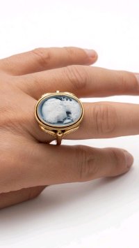 Barock-Diamantring 585 Gold Vintage - Bild 3