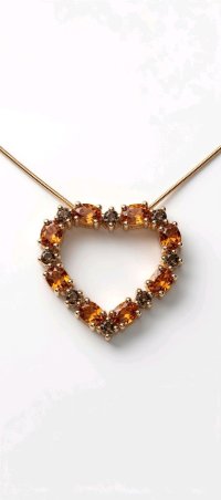 Collier 585 Gold mit Citrin & Rauchquarz - Bild 2